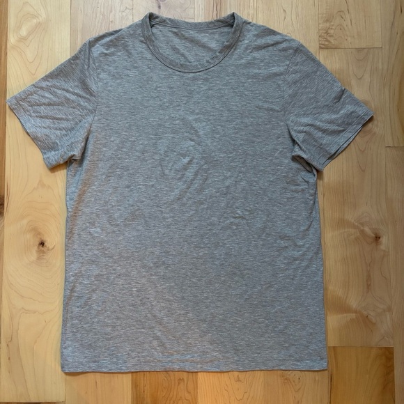 Lululemon Heather Gray Short Sleeve Basic Tee Shirt - Picture 1 of 6